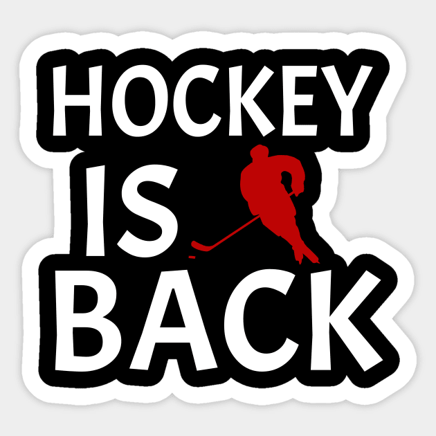 Hockey Is Back Hockey Gift Idea Sticker by soufyane